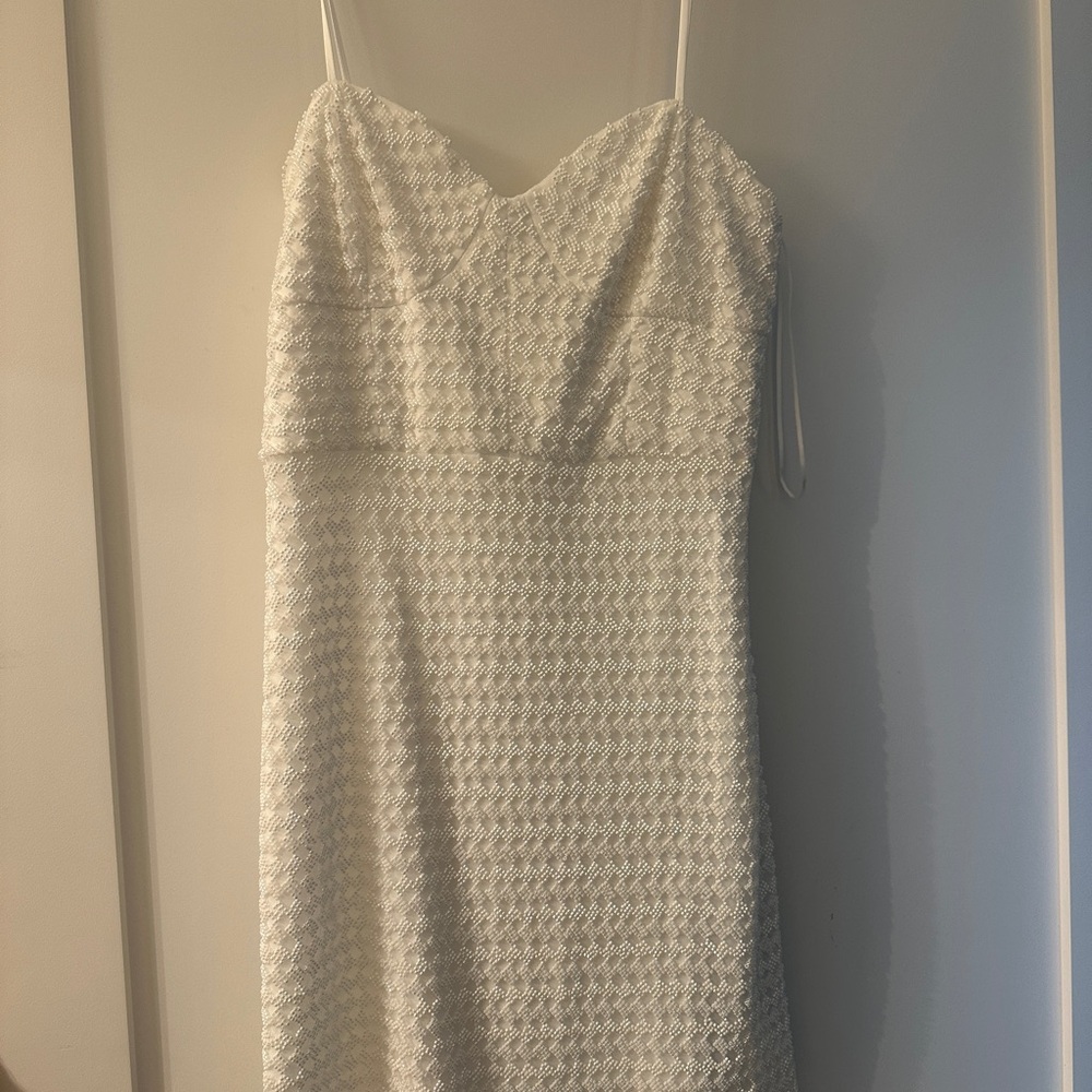Ramy Brook White Textured Mini Dress